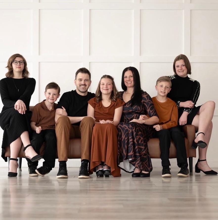 Zach Barney with his family