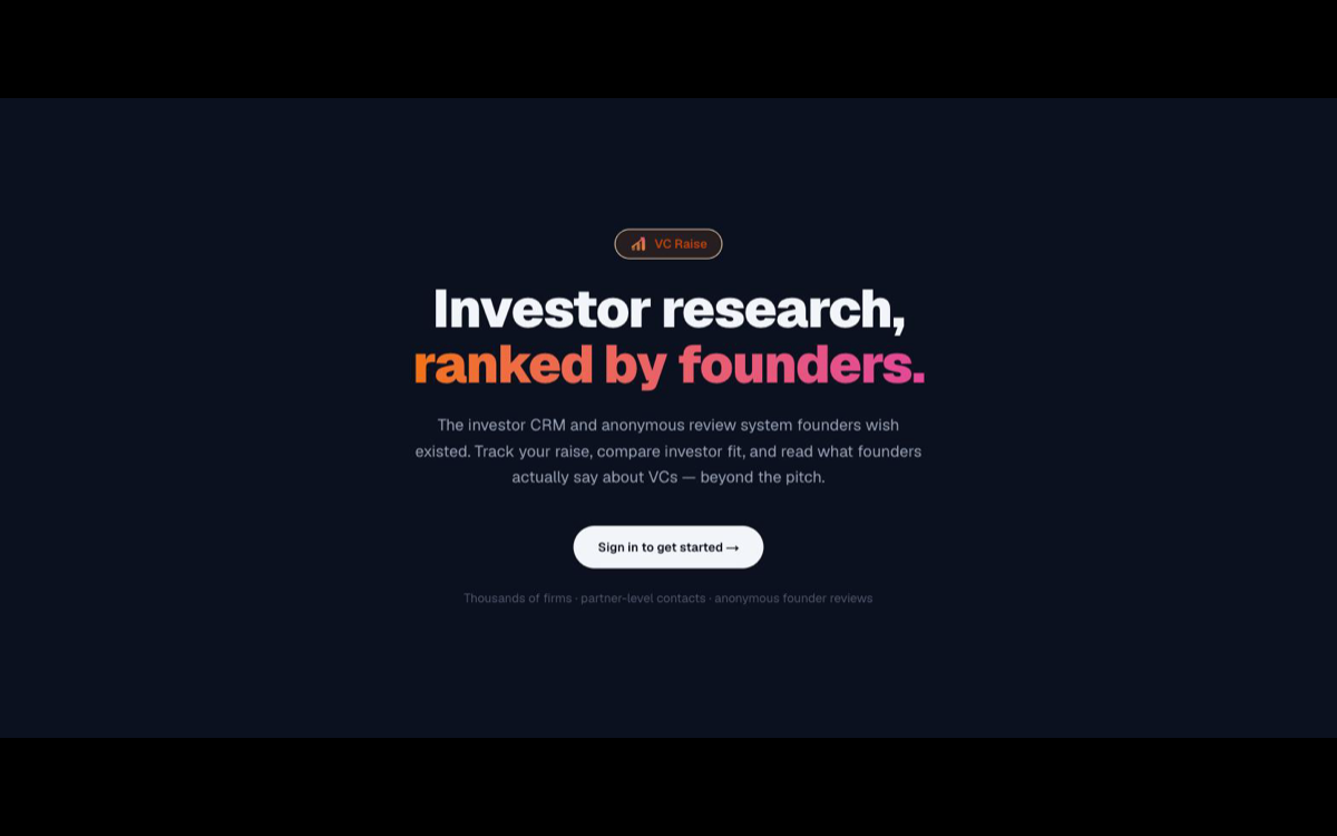 VC Raise — live